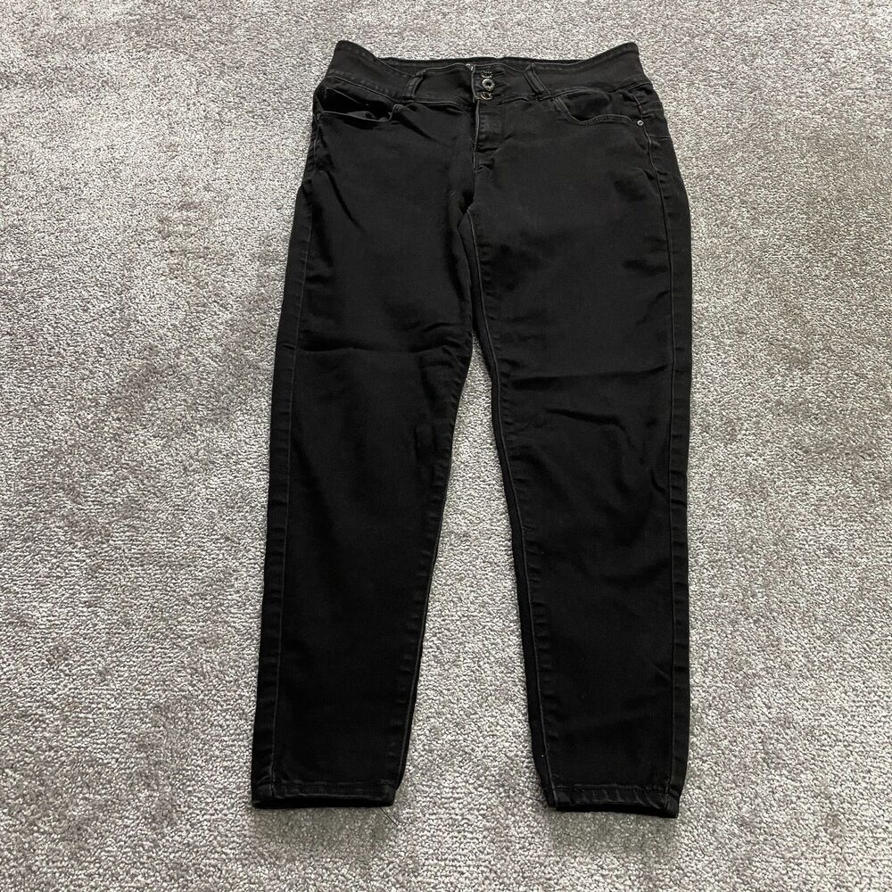 Blue Savvy Jegging Jeans Womens 14 Black Stretch Comfort Ankle Ladies 32x25.5